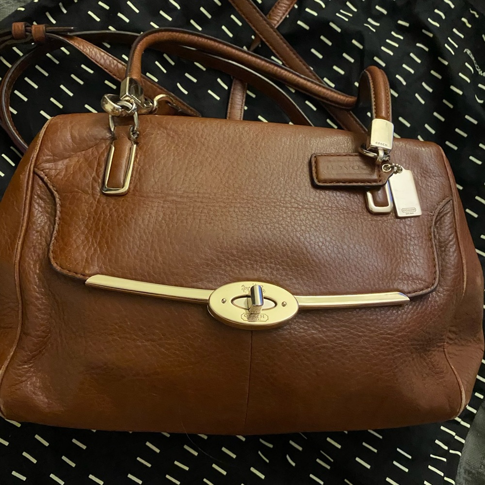 Tan Leather Crossbody Doctor’s Bag Satchel